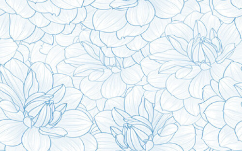 Image of Seamless pattern with hand drawn dahlia flowers. printed on Printed Glass Splashbacks