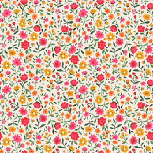 Image of Cute floral pattern in the small flower. Ditsy print. Seamless vector texture. Elegant template for fashion prints. Printing with small orange flowers. White background. printed on Printed Glass Splashbacks