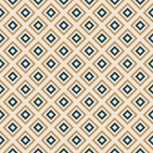 Image of Vector geometric seamless pattern with squares, rhombuses, grid. Abstract graphic ornament in dark green, gold and beige color. Retro style checkered background. Simple elegant repeated geo texture printed on Printed Glass Basin Splashbacks